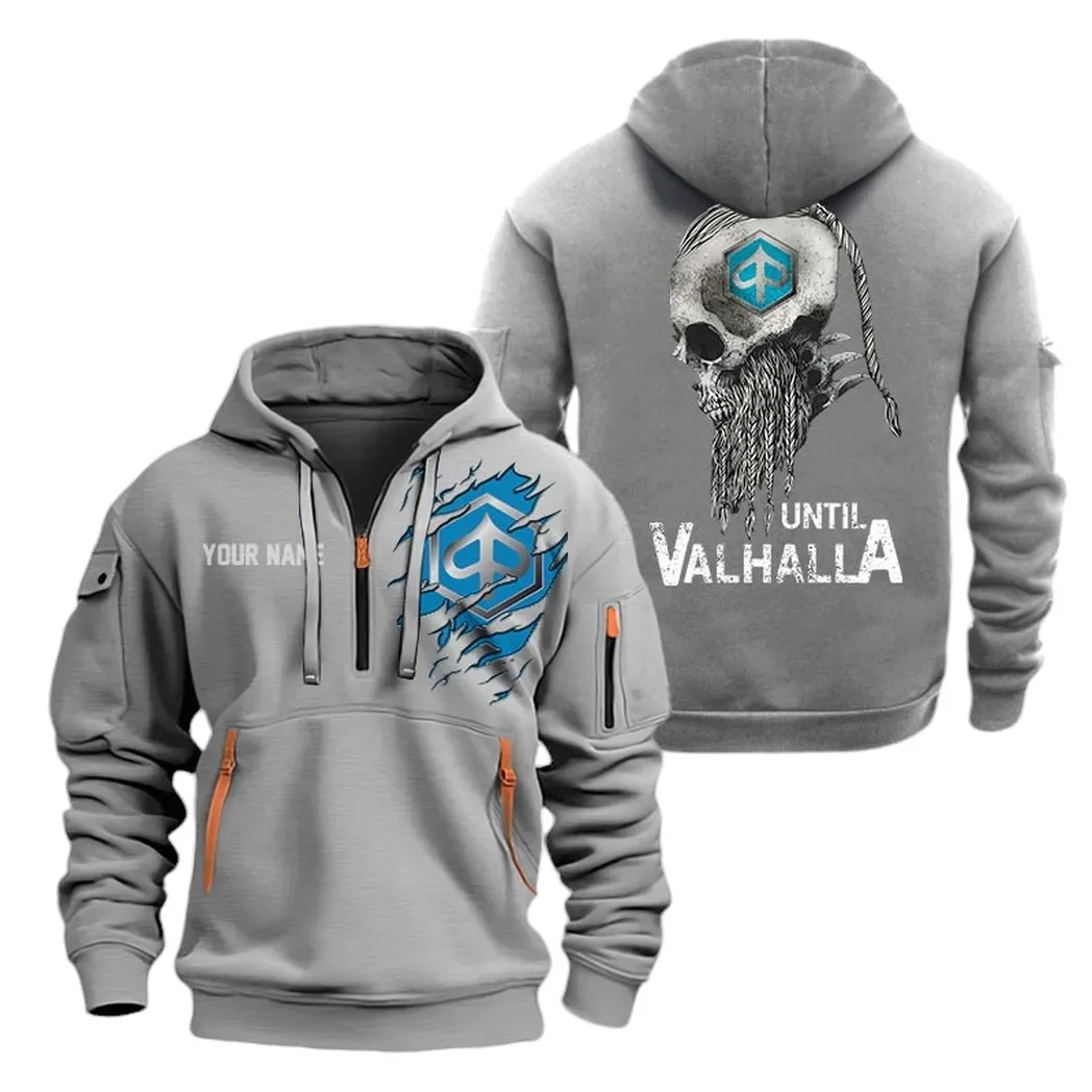 Agile Street Rider Lovers Gift Hoodie Half Zipper, Bold Energy Hoodie CAR072 - Gray