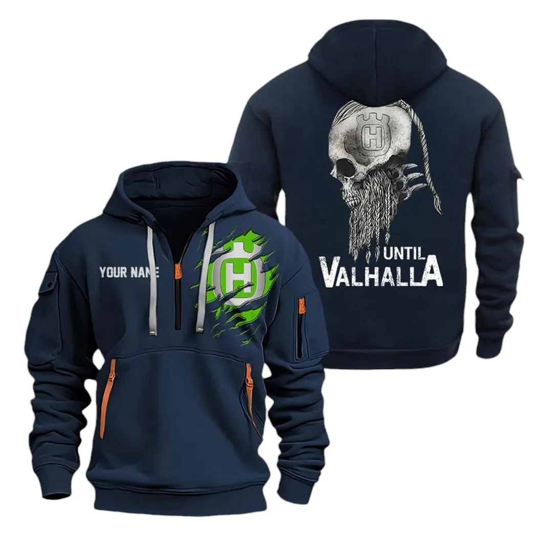 Adventure Motorcycle Fans Gift Hoodie Half Zipper, Casual Sport Half-Zip Hoodie CAR072 - Navy