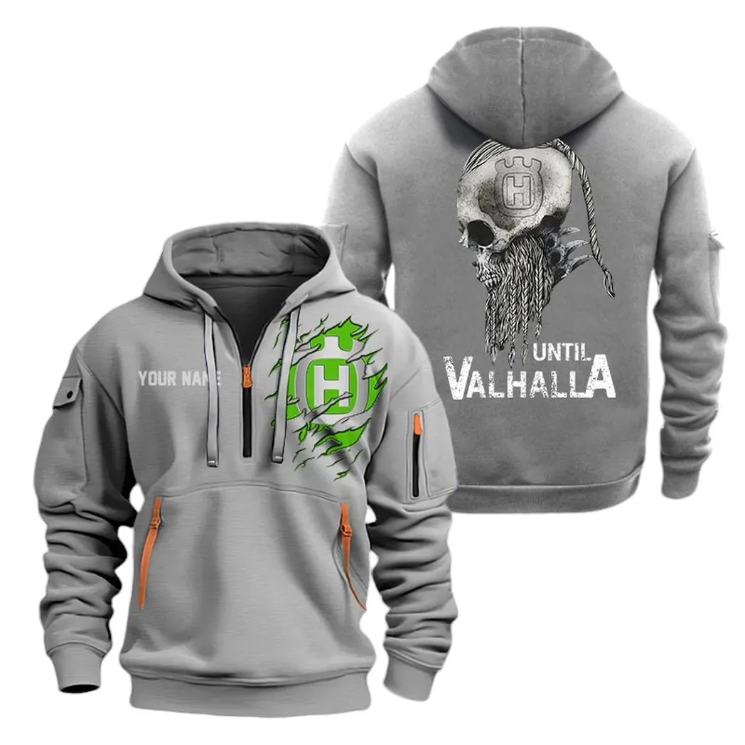 Motocross Bike Lovers Gift Hoodie Half Zipper, All-Season Fan Half-Zip Hoodie CAR072 - Gray