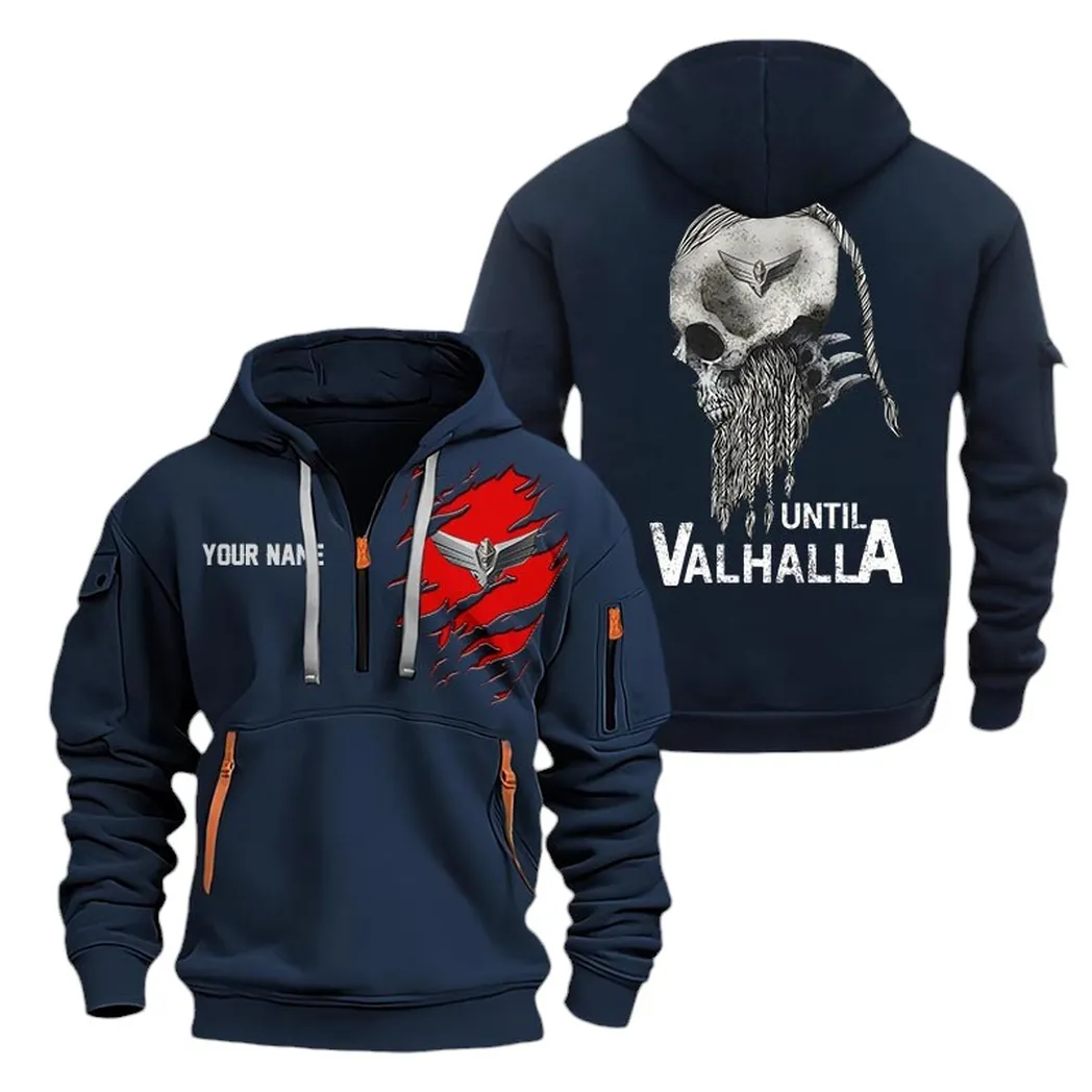 Luxury Touring Bike Lovers Gift Hoodie Half Zipper, Supporter Spirit Hoodie CAR072 - Navy