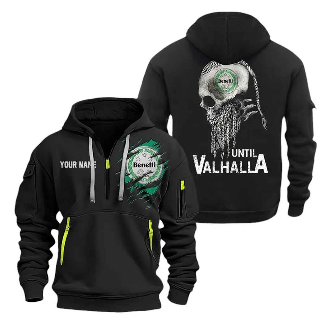 Sport Bike Owners Gift Hoodie Half Zipper, Supporter Style Half-Zip Hoodie CAR072 - Black