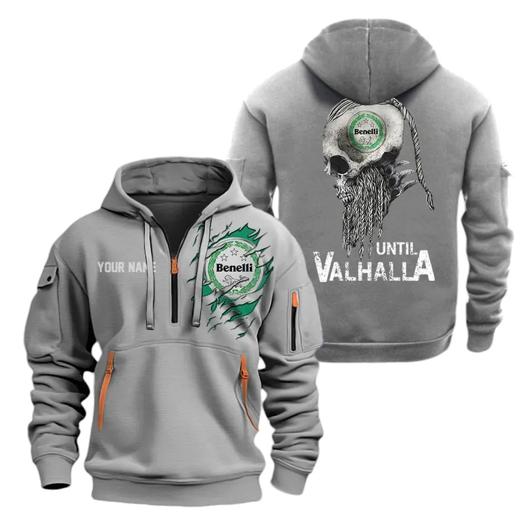 Adventure Touring Bike Fans Gift Hoodie Half Zipper, Bold Energy Hoodie CAR072 - Gray