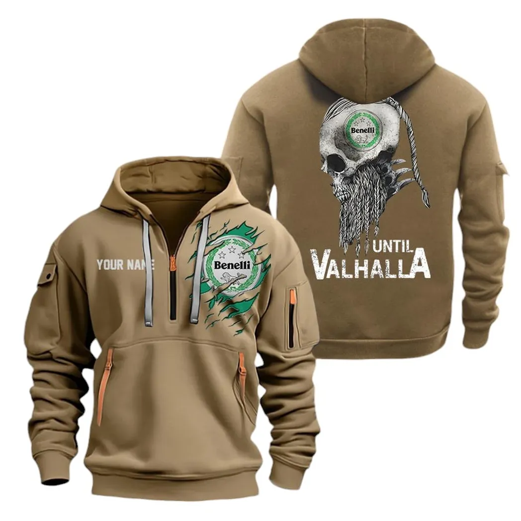Urban Commuter Bike Fans Gift Hoodie Half Zipper, Everyday Comfort Half-Zip Hoodie CAR072 - Khaki