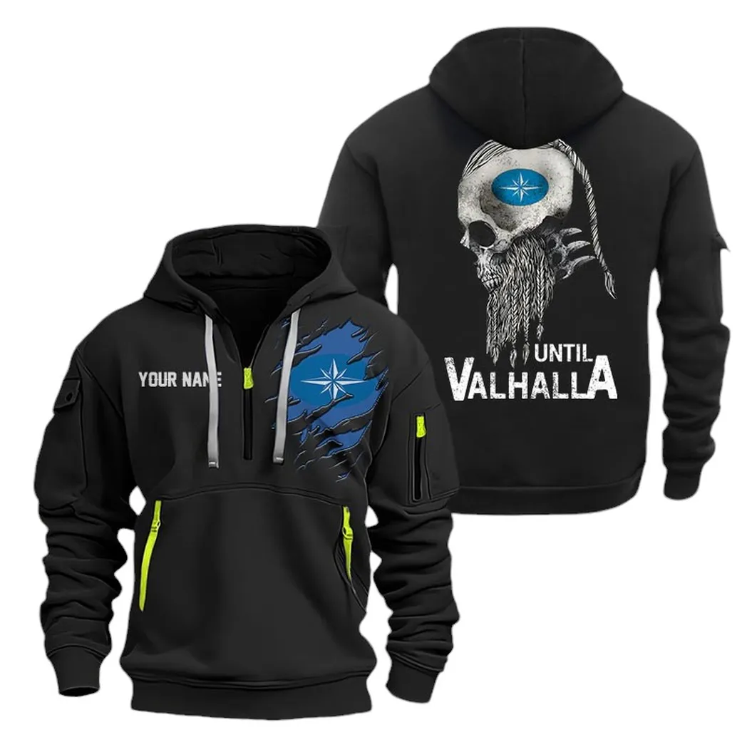 Trail Explorer Lovers Gift Hoodie Half Zipper, True Supporter Half-Zip Hoodie CAR072 - Black
