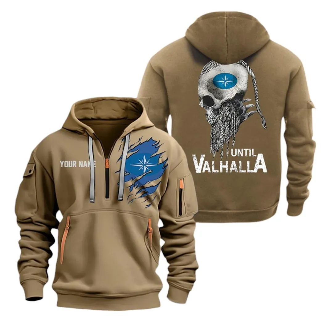 Adventure ATV Fans Gift Hoodie Half Zipper, Bold Energy Hoodie CAR072 - Khaki