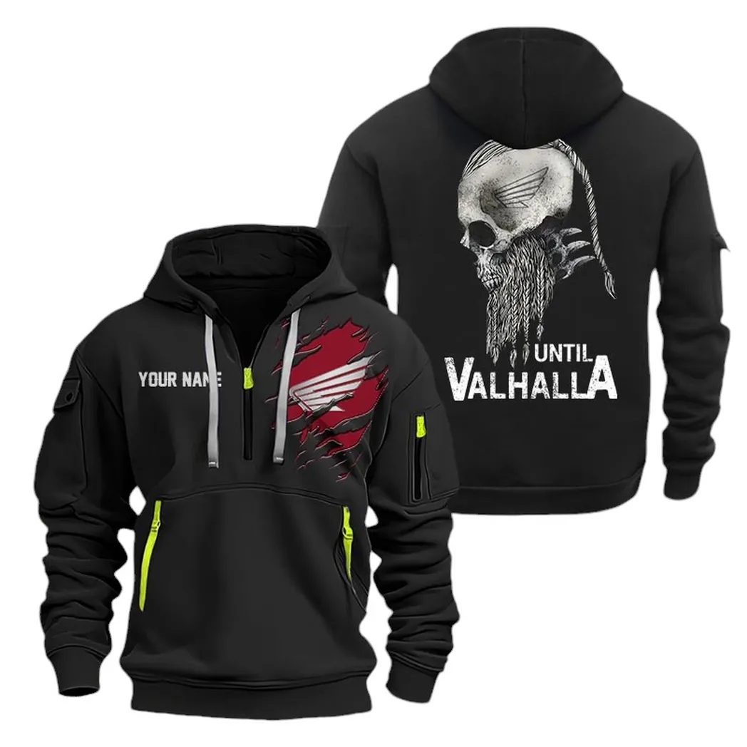 Adventure Motorbike Owners Gift Hoodie Half Zipper, Classic Sport Half-Zip Hoodie CAR072 - Black