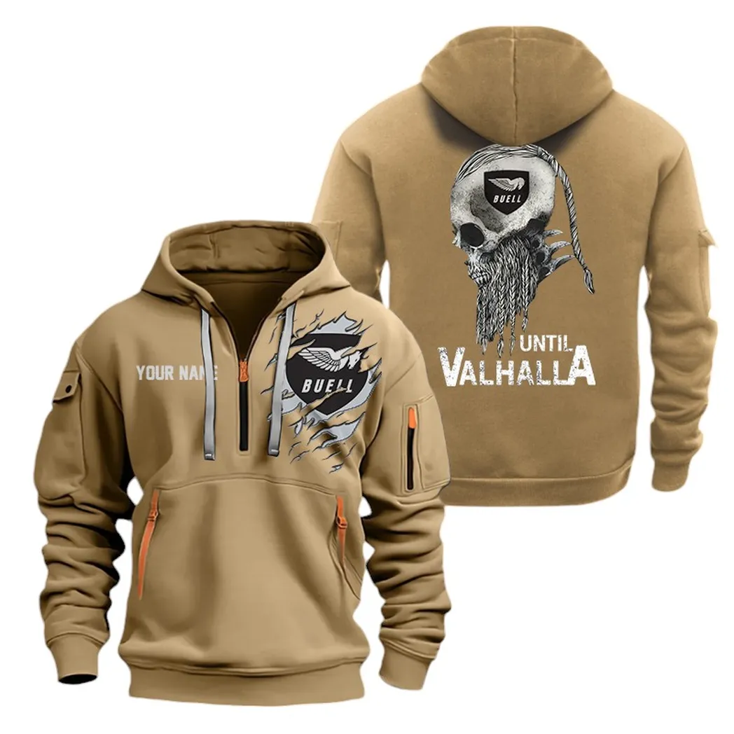 Track-Inspired Ride Collectors Gift Hoodie Half Zipper, Modern Sport Hoodie CAR072 - Khaki
